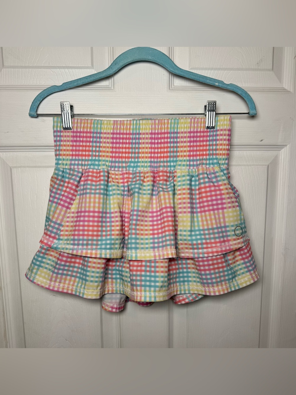 The Bubble Pastel Plaid Ruffle Skort Pickleball Tennis Golf Women’s Small